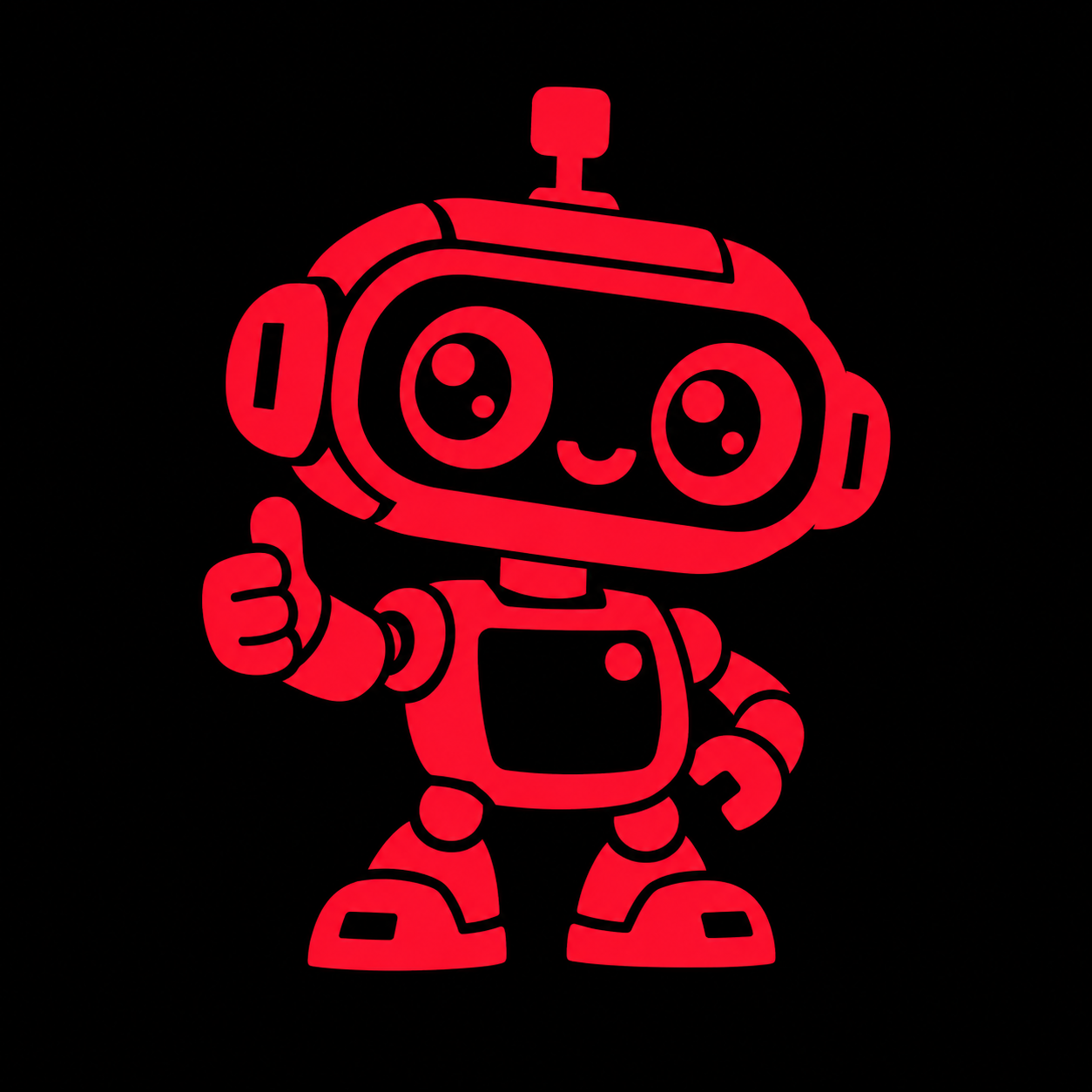 Ready Pal, a friendly robot giving a thumbs-up